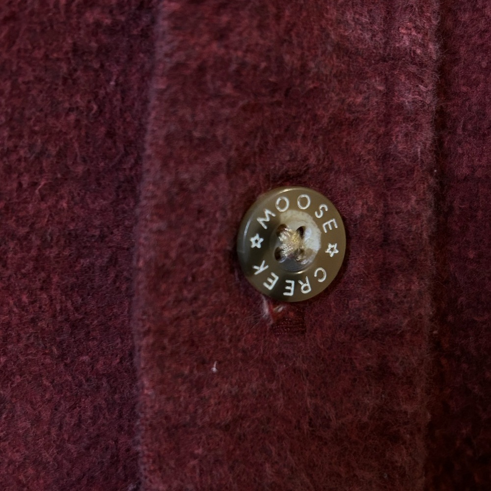 Moose Creek Chamois Burgundy Button-Up Shirt - Workwear - Flannel - Heavyweight - Picture 5 of 5